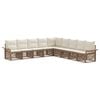 vidaXL Tr&auml;dg&aring;rdsoffset 9 pcs Beige konstrotting