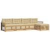 vidaXL Utomhussoffset med kudde 5 pcs Vit och Beige Polyester