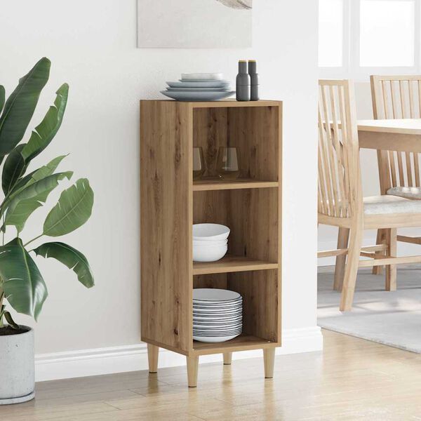 vidaXL Sideboard Artisan Ek 34,5 x 32,5 x 90 cm Konstruerat tr&auml;