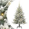 vidaXL Konstgjord F&ouml;rbelyst Julgran med Bollsats Gr&ouml;n 120 cm