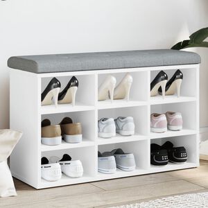 vidaXL Skob&auml;nk vit 82x32x50 cm konstruerat tr&auml;