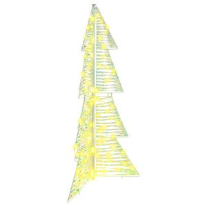 vidaXL Julgran 100 LED-lampor Varmvit 120 cm PET