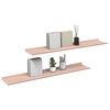 vidaXL Flytande hylla V&auml;ggmonterad 2 pcs Rosa 100 x 18 x 2,5 cm St&aring;l