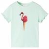 vidaXL T-shirt f&ouml;r barn ljus mintgr&ouml;n 128