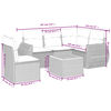 vidaXL Soffgrupp för trädgården med dynor 6 delar beige konstrotting