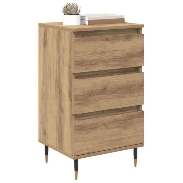 vidaXL Sideboard med l&aring;da artisan ek 35 x 40 x 70 cm Konstruerat tr&auml;