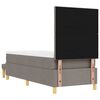 vidaXL B&auml;ddfj&auml;der med madrass med huvudgavel Taupe 80 x 200 cm tyg
