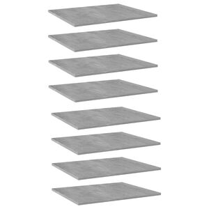 vidaXL Hyllplan 8 st betonggr&aring; 60x50x1,5 cm konstruerat tr&auml;