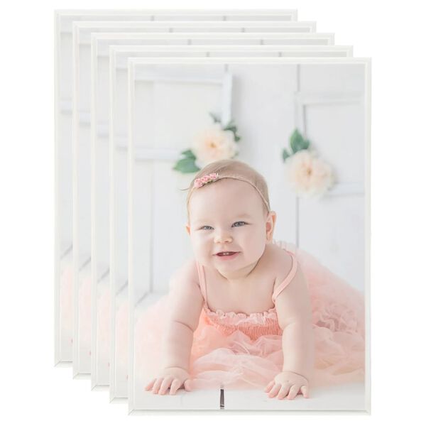 vidaXL Fotoramar 5 st f&ouml;r bord silver 21x29,7 cm MDF