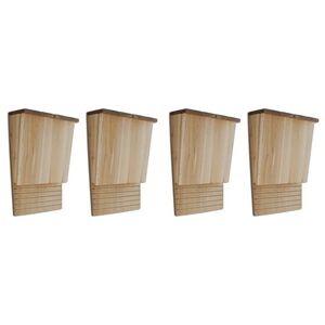 vidaXL Fladdermushus 4 st 22x12x34 cm tr&auml;