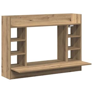 vidaXL V&auml;ggmonterat skrivbord artisan ek 105 x 48 x 75 cm