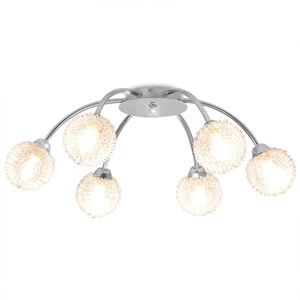 vidaXL Taklampa med 6 LED-gl&ouml;dlampor G9 240 W