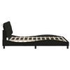 vidaXL Bed Frame with LED without Mattress Black 140x200 cm Fabric