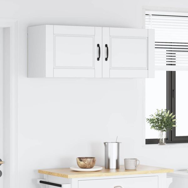 vidaXL K&ouml;kssk&aring;p med hylla 2 pcs Vit 50 x 31 x 40 cm Konstruerat tr&auml;