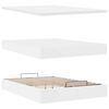 vidaXL Ottoman sängram med madrass vit 140x200 cm konstläder