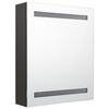vidaXL Spegelskåp med LED antracit 50x14x60 cm