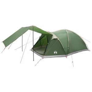 vidaXL Stuga T&auml;lt med tak Gr&ouml;n 6 personer Polyester och St&aring;l