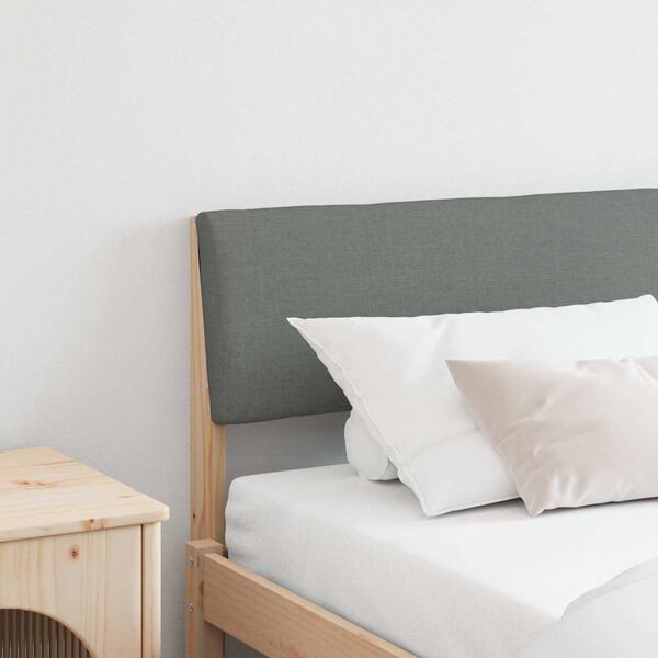 vidaXL Kl&auml;dd s&auml;nggavel M&ouml;rkgr&aring; 200 cm Massiv furu