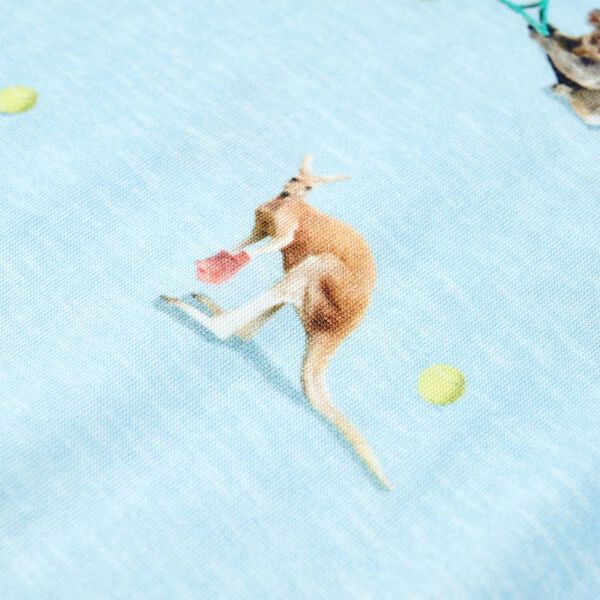 T-shirt för barn ljusblå melange 128