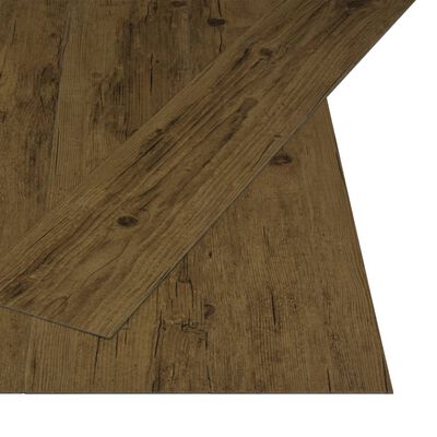 vidaXL Självhäftande golvplankor 4,46 m² 3 mm PVC naturlig brun