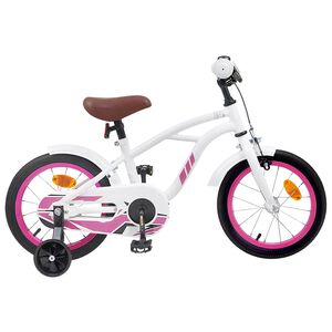vidaXL Barncykel 16 Tum f&ouml;r 4-6 &aring;r gamla Vit