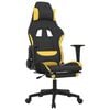 vidaXL Gamingstol med fotst&ouml;d svart och gul tyg