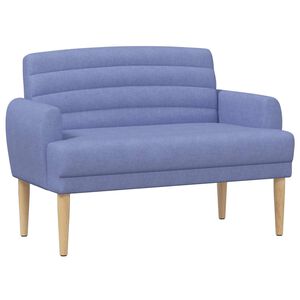 vidaXL Loveseat med knapprapport Jeansbl&aring; 116 x 67 x 80 cm Tyg