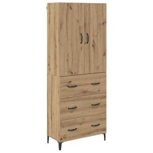 vidaXL Sk&aring;p V&auml;ggmonterad Artisan Ek 69,5 x 34 x 180 cm Konstruerat tr&auml;