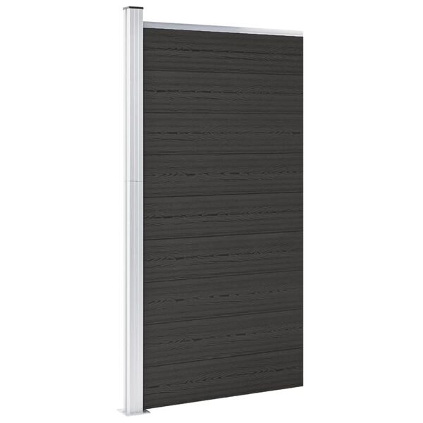 vidaXL Staketpanel WPC 95x186 cm svart