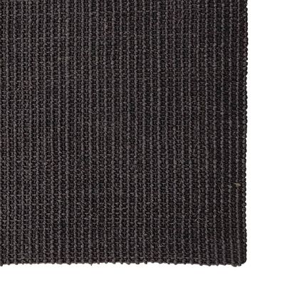 vidaXL Matta naturlig sisal 66x350 cm svart