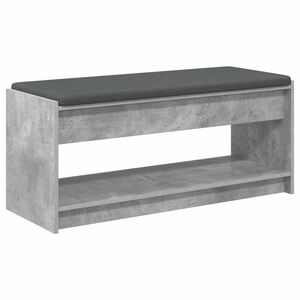 vidaXL Hallb&auml;nk BetongGr&aring; 103 x 38 x 45 cm Konstruerat Tr&auml; och Tyg