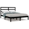 vidaXL S&auml;ngram svart massiv furu 140x190 cm