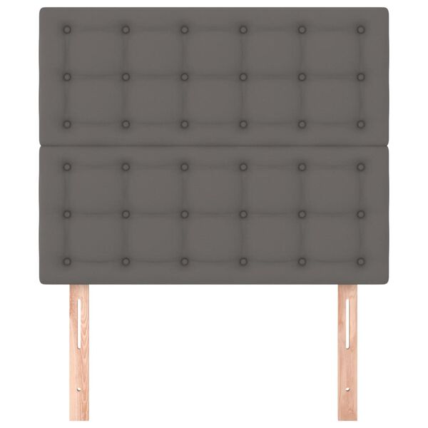 vidaXL S&auml;nggavel gr&aring; 100x5x118/128 cm konstl&auml;der