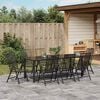 vidaXL Tr&auml;dg&aring;rdsm&ouml;belset 9 pcs Antracit Pulverlackerat st&aring;l