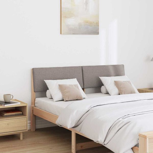 vidaXL Kl&auml;dd s&auml;nggavel Taupe 160 cm Massiv furu