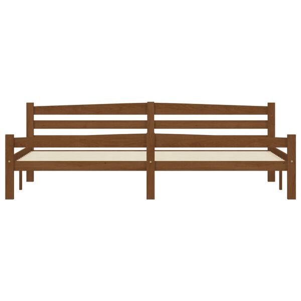 vidaXL Sängram med 2 lådor honungsbrun massiv furu 200x200 cm