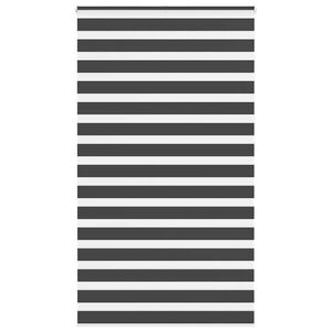 vidaXL Rullgardin zebra svart 120x230 cm tyg bredd 115,9 cm polyester