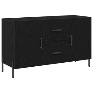 vidaXL Sideboard med l&aring;da Svart Ek 100 x 36 x 60 cm Konstruerat tr&auml;
