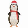 vidaXL Sn&ouml; Pingvin Figur med 600 LED-lampor Varmvit 78 x 178 cm tyg