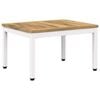 vidaXL Kaffeebord Vit tv&auml;tt 49 x 60,5 x 36 cm Massivt Akaciatr&auml;