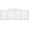 vidaXL Gabioner bågformade 7 st 300x50x100/120 cm galvaniserat järn