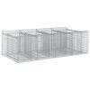vidaXL Gabion upph&ouml;jd s&auml;ng 2 st 200 x 100 x 60 cm Galvaniserat st&aring;l