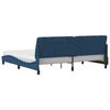 vidaXL Bed with Mattress Blue 200x200 cm Fabric