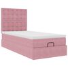 vidaXL Ottoman s&auml;ngram med madrasser rosa 100x200 cm sammet