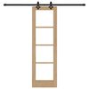 vidaXL Skjutdörr ORKDAL Naturlig och svart 61 x 198,5 cm