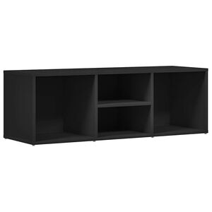 vidaXL Skof&ouml;rvaringsb&auml;nk svart 102x35x35 cm konstruerat tr&auml;