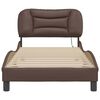 vidaXL Bed Frame with LED without Mattress "Hvar" Brown 80x200 cm