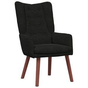 vidaXL f&aring;t&ouml;lj Svart 63 x 67 x 94 cm Sammet