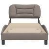 vidaXL Bed Frame without Mattress "Hvar" Taupe 90x190 cm Fabric