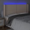 vidaXL S&auml;nggavel LED cappuccino 203x16x118/128 cm konstl&auml;der